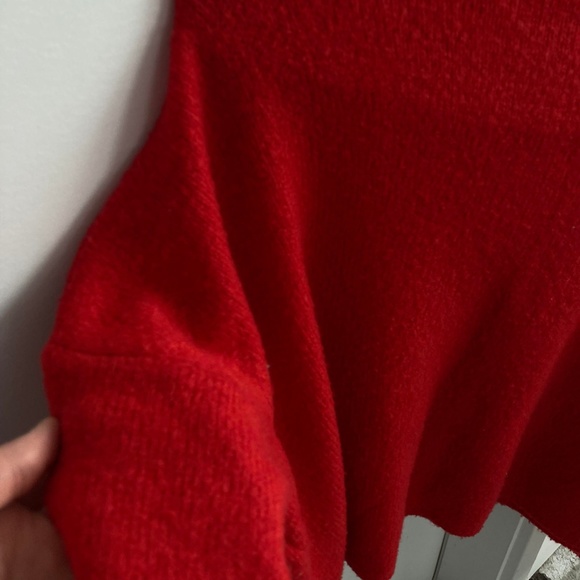 Red mock neck sweater - Picture 3 of 3